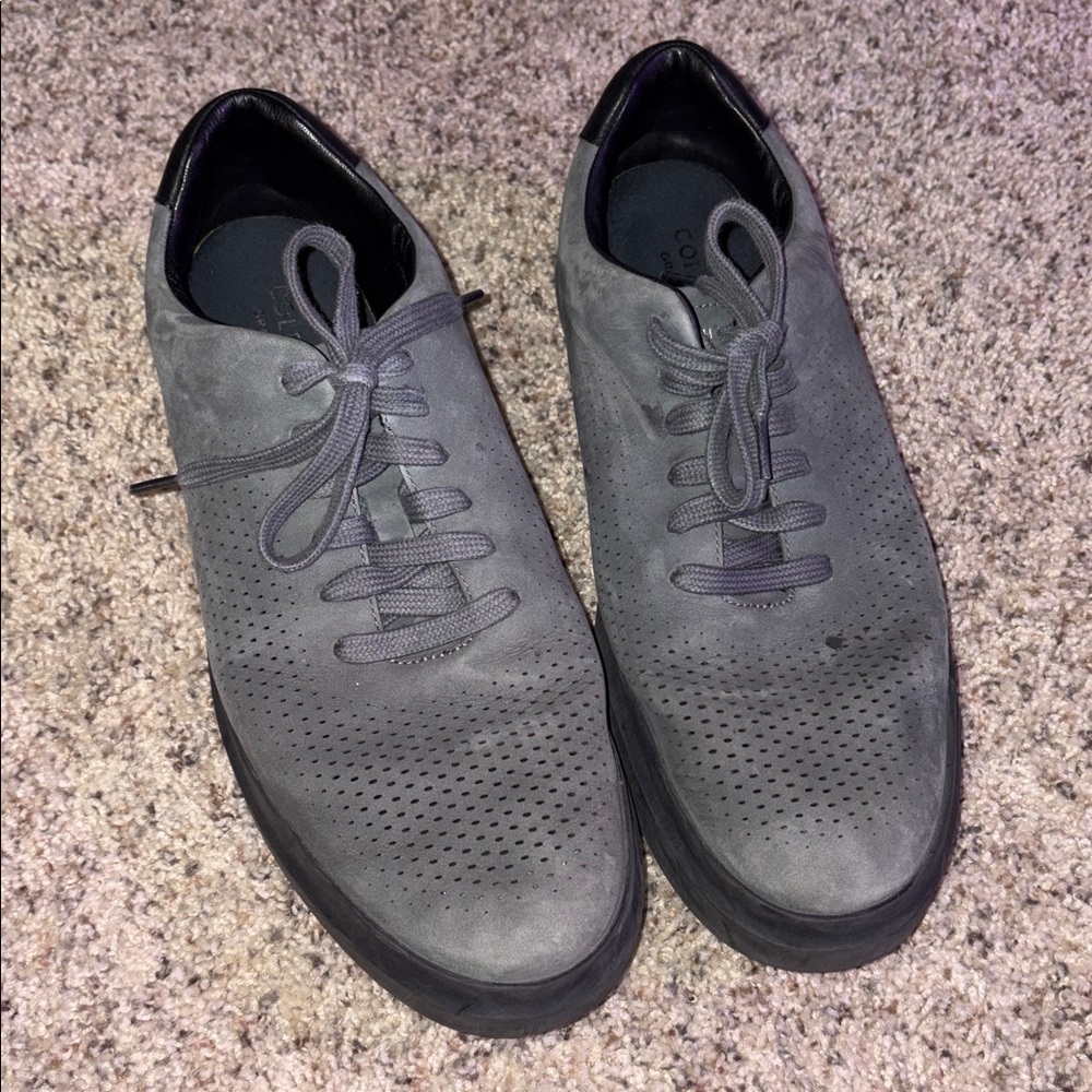 ❇️SALE❇️Cole Haan Perforated Lace-Up Sneakers in Gray